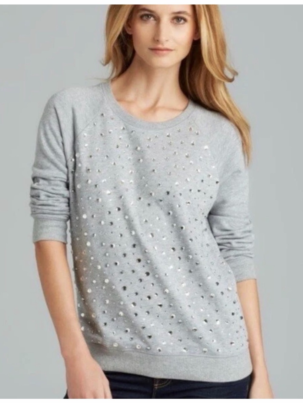 Studded Crewneck Sweater - Women's XS